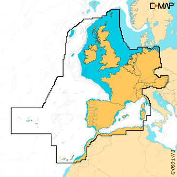 C-Map EW-T-060-D-MS Discover X Centraal-West Europa waterkaart