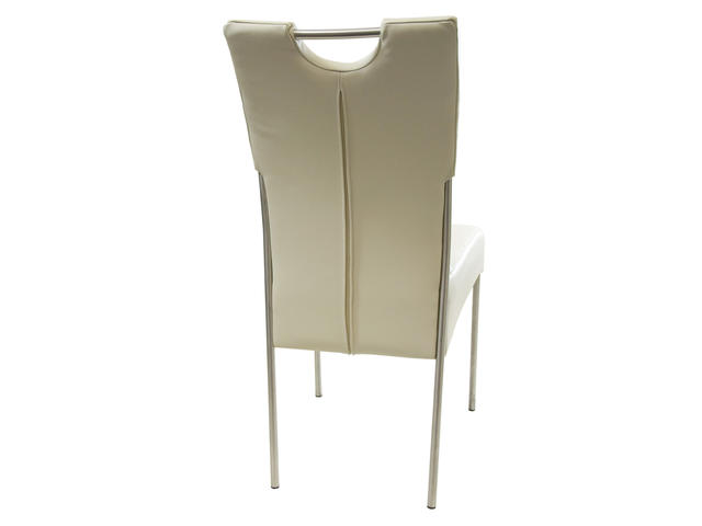CSW Talia slanke stoel met RVS-detail en RVS-frame