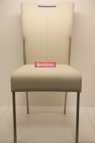 CSW Talia slanke stoel met RVS-detail en RVS-frame