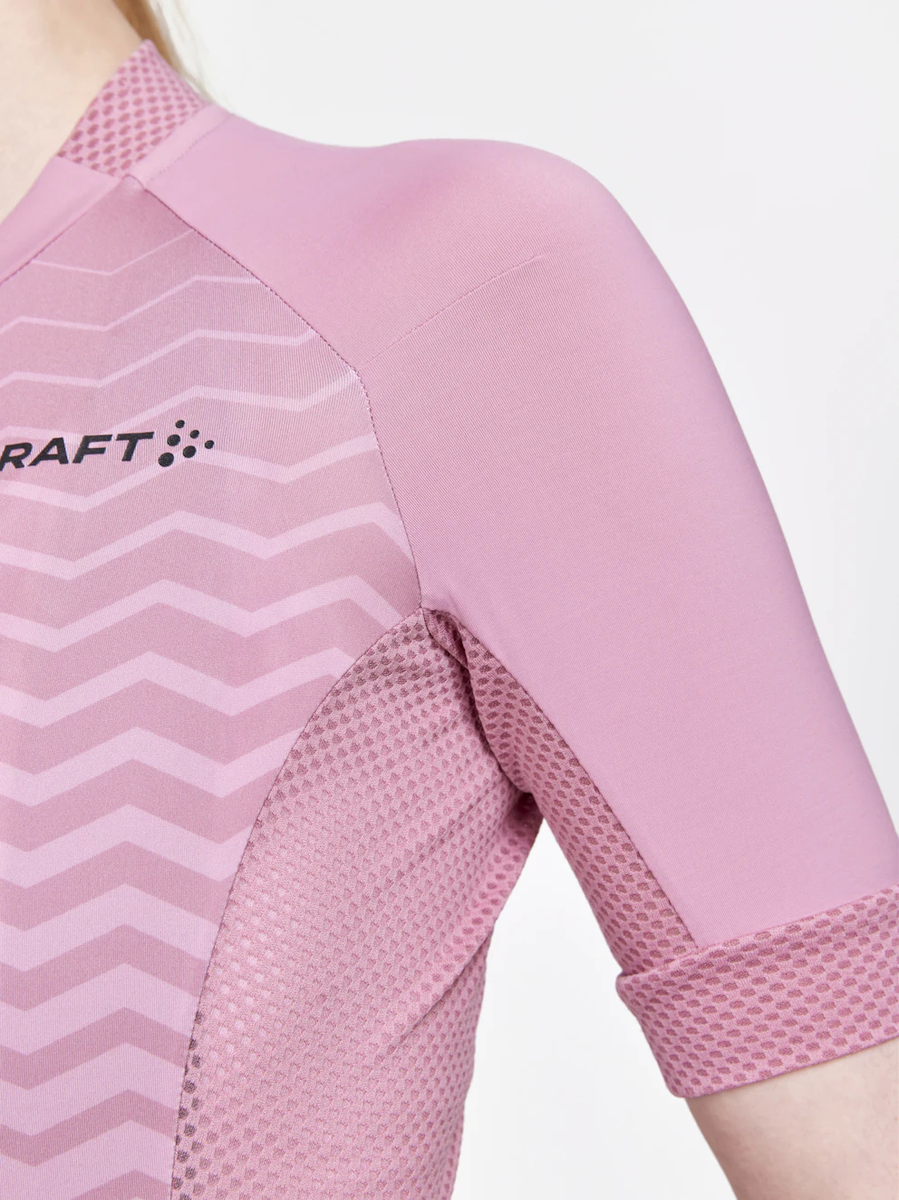Craft ADV Endurance Jersey fietsshirt korte mouwen roze dames