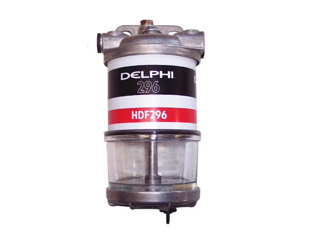 Delphi CAV 296G brandstoffilter met waterafscheider, glazen reservoir