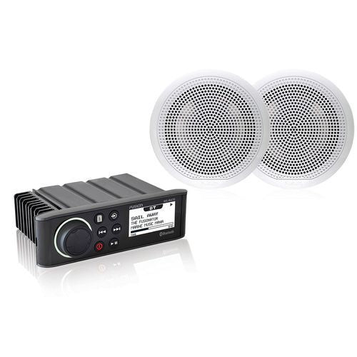 Fusion MS-RA55KTS AM/FM, bluetooth radio met 2 x MS-EL602 marine speaker