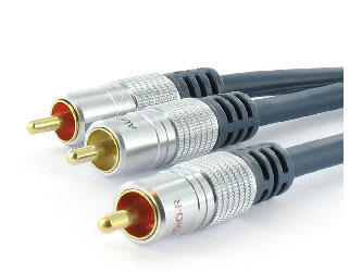 Golden Note Y-subwoofer kabel 6mm afgeschermde kabel met metale vergulde pluggen