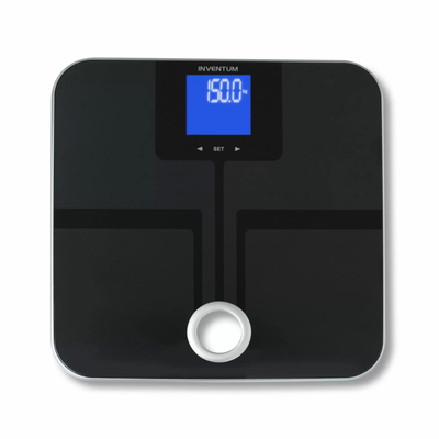 Inventum PW730BG tot 180 kg, glas,vet- vocht- en spiermassa, BMI meetsysteem