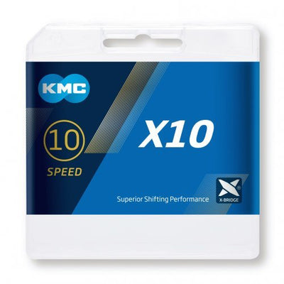 KMC X10 zilver/zwart ketting 10-speed