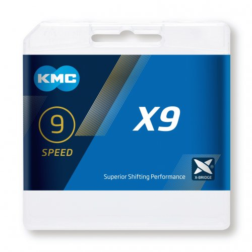 KMC X9 zilver/grijs ketting 9-speed