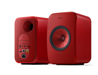 Kef LSX II set in rood all-in-one luidsprekersysteem