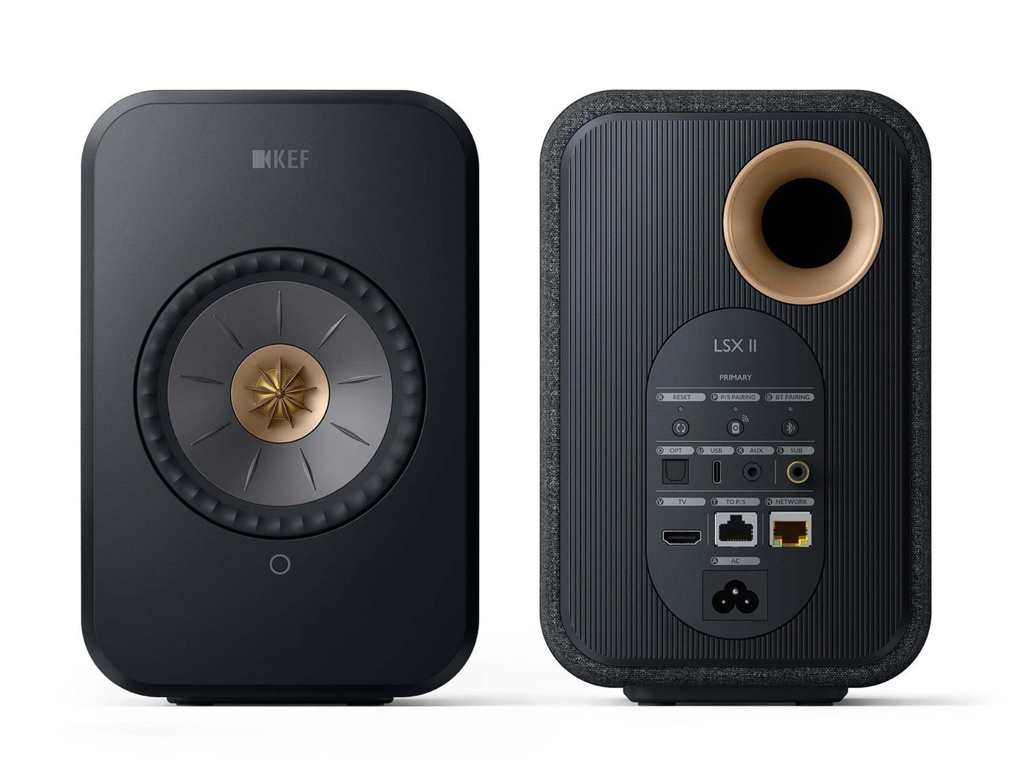 Kef LSX II set in zwart all-in-one luidsprekersysteem.