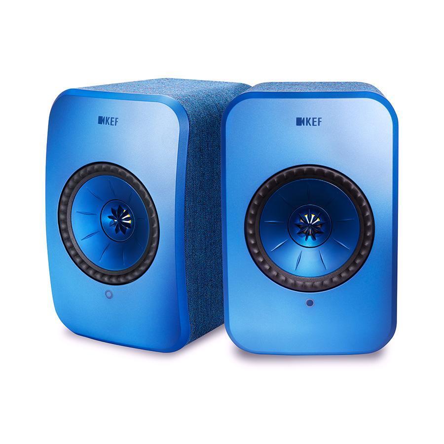Kef LSX set Blauw design stereo TV sound systeem