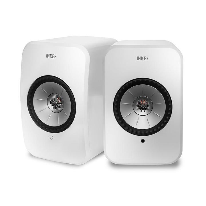 Kef LSX set Wit design stereo TV sound systeem