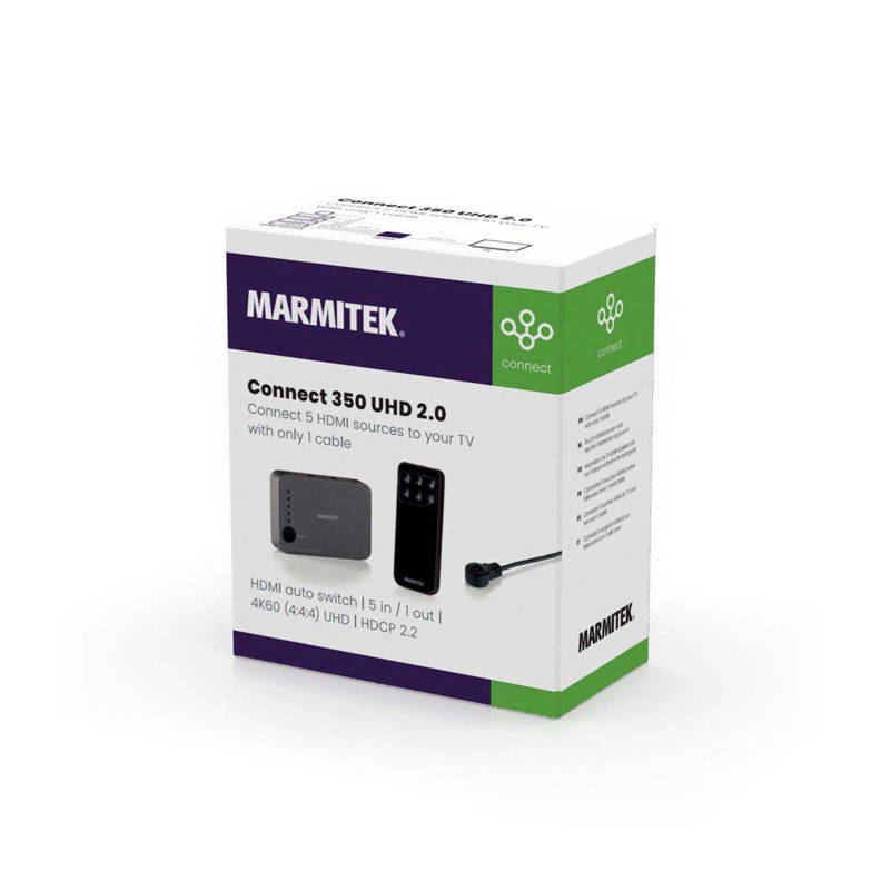 Marmitek Connect 350 UHD 2.0 HDMI auto switch | 5 in / 1 out | 3D | UHD | HDMI 2.0