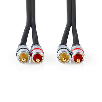 Nedis Stereo audio kabel met 2x 2 vergulde phono Tulp connectoren