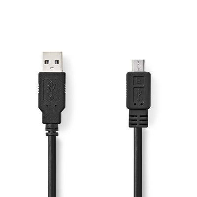 Nedis USB kabel USB-A Male naar USB Micro-B Male, lengte kabel 3 meter