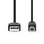 Nedis USB kabel van USB-A Male naar USB-B Male, lengte kabel 2 meter