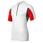 Odlo Bike Standup collar fietsshirt korte mouwen wit met rood en zwart heren