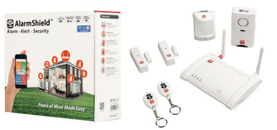 Oplink Alarmshield S1 alarm systeem-set 2 bewegingsensoren, 2 AB's 1x IR-peer, sirene