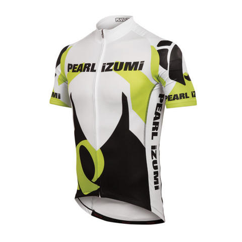 Pearl Izumi PRO LTF Jersey fietsshirt korte mouwen wit met zwart en geel heren
