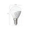 Philips HueW Hue E14 Ledlamp Kogel Warm Wit Licht 2-pack