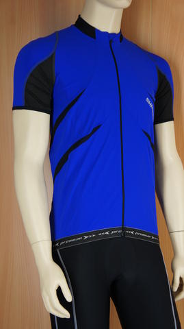 Shimano Premium Short Sleeve fietsshirt korte mouwen blauw met zwart heren