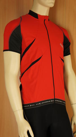 Shimano Premiun Short Sleeve fietsshirt korte mouwen rood met zwart heren