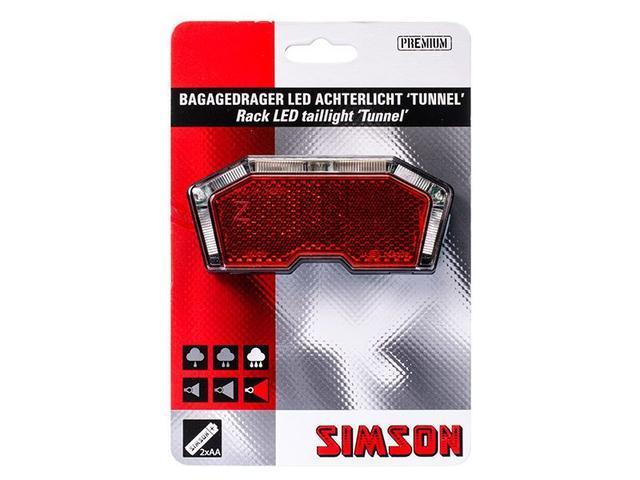 Simson Tunnel LED bagagedrager achterlicht