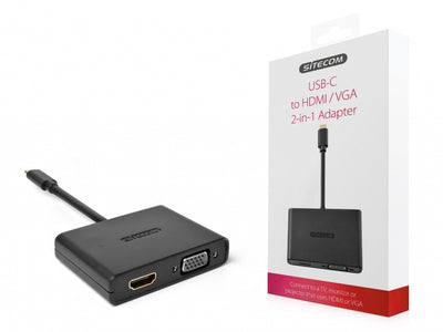 Sitecom CN-364 USB-C to USB+VGA+USB-C 3-in-1 Adapter