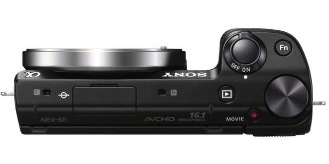 Sony NEX-5RKB met 18-55 mm objectief (kras op LCD-scherm en zonder accu)