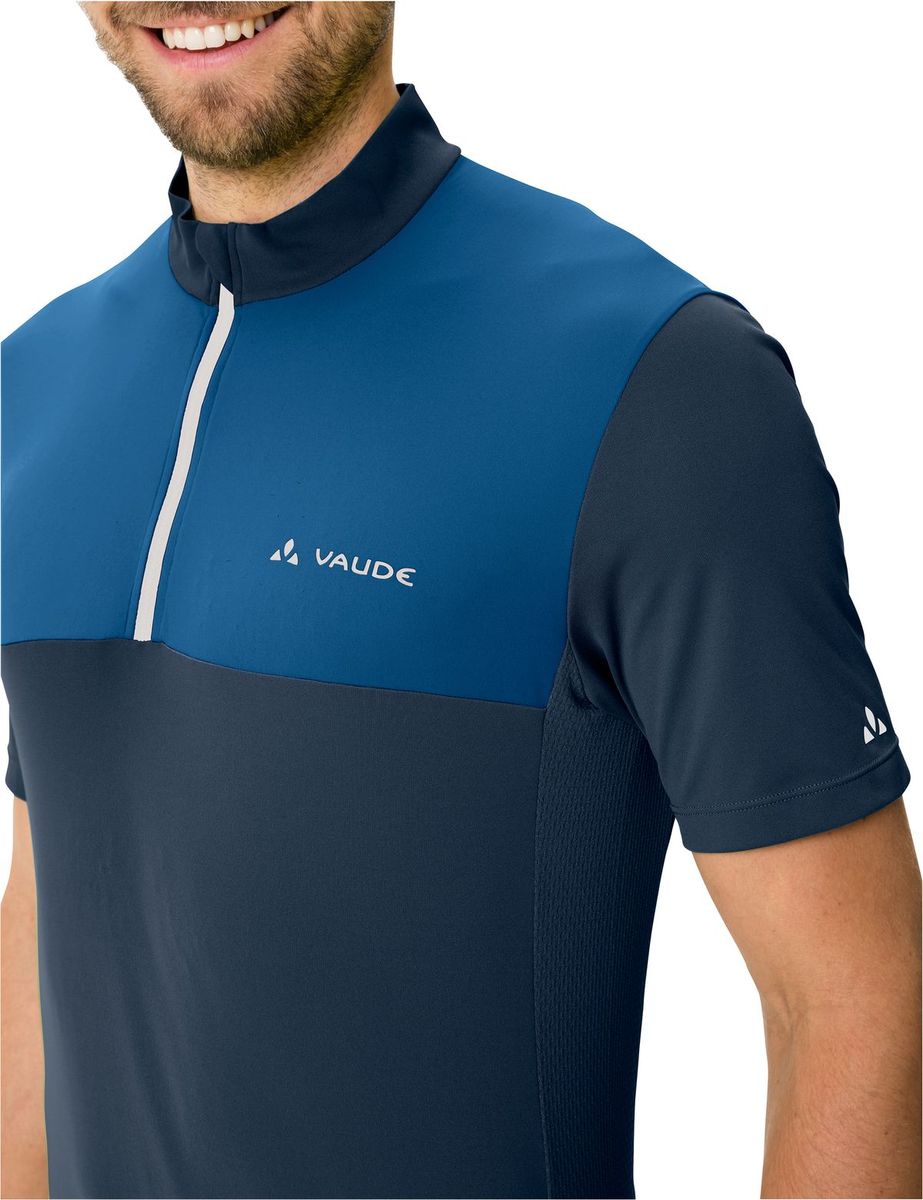 Vaude Matera fietsshirt korte mouwen blauw heren